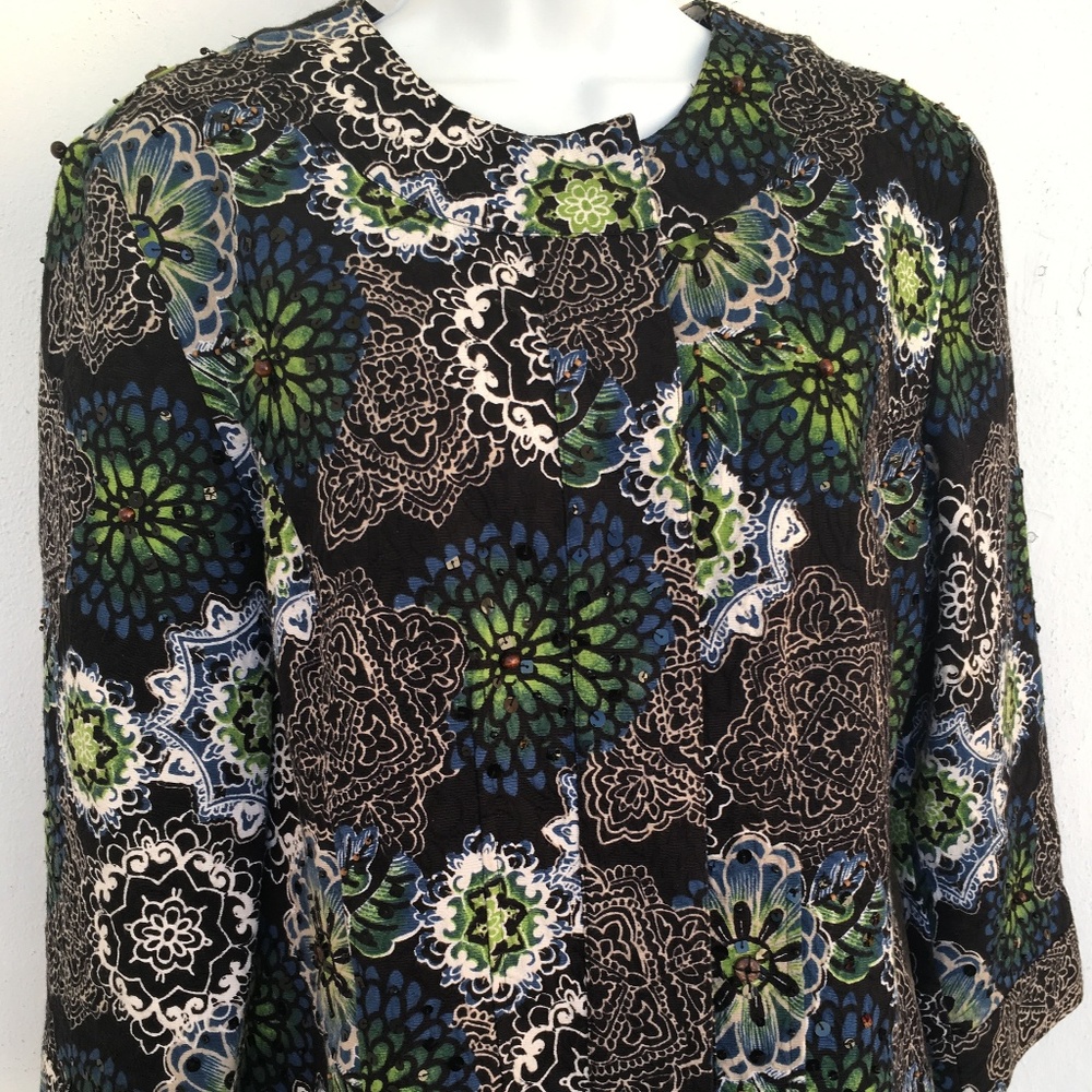 Chico’s 1 Embellished Sequins Blazer